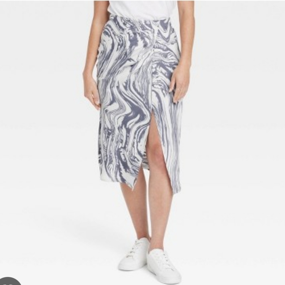 Women's Runched Satin Midi Slip Skirt - A New Day - Picture 3 of 9